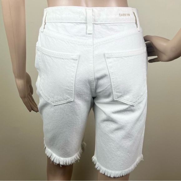 NEW SABLYN REVOLVE WHITE DENIM BERMUDA SHORTS - Picture 7 of 9